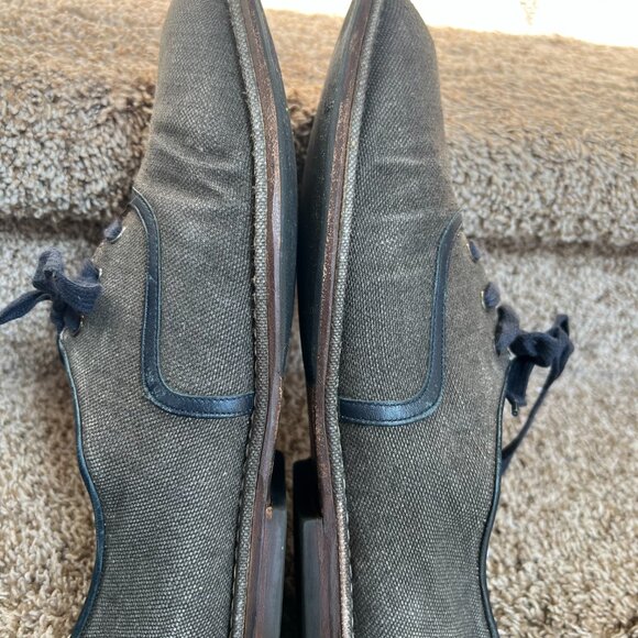 Bottega Veneta Canvas Brown Round-Toes Lace-Up Oxfords. main image 8
